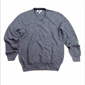 Joseph Abboud V neck gray heathered pullover sweater
